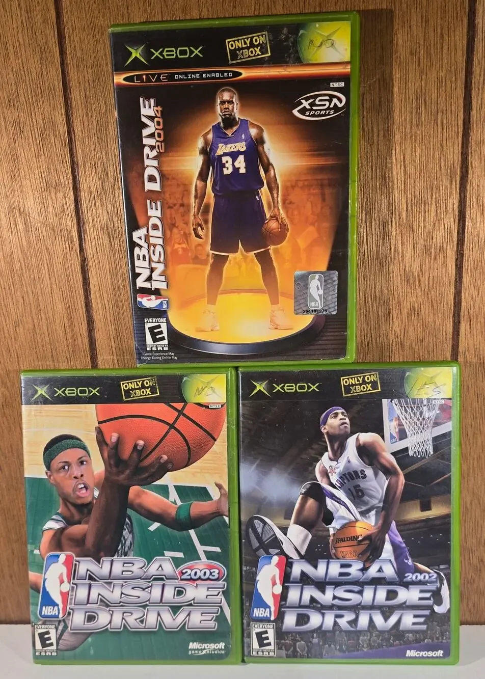NBA Inside Drive 2002 2003 2004 Original Xbox Game Lot (3) CIB Complete In Box